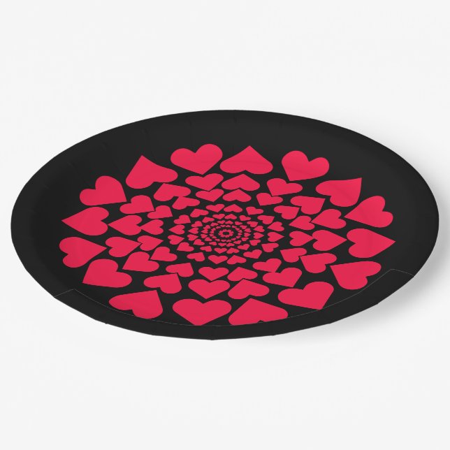 Plato De Papel Herz ♥ Heart ♥ Herzen ♥ Hearts retro neon (Angular)