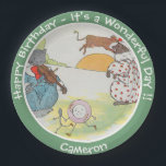 Plato De Papel Hey Diddle Diddle Birthday Party Collection<br><div class="desc">Ilustracion de rima de guardería de "La verdadera gansa madre" de Blanche Fisher Wright (1916). Una imagen de dominio público fuera de los derechos de autor. Esto se hace a partir de una imagen de muy alta resolución, escaneada directamente desde la fuente original, y por lo tanto ofrece la más...</div>