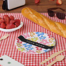 Hibiscus Colorido, Patrón De Flores, Tu Nombre