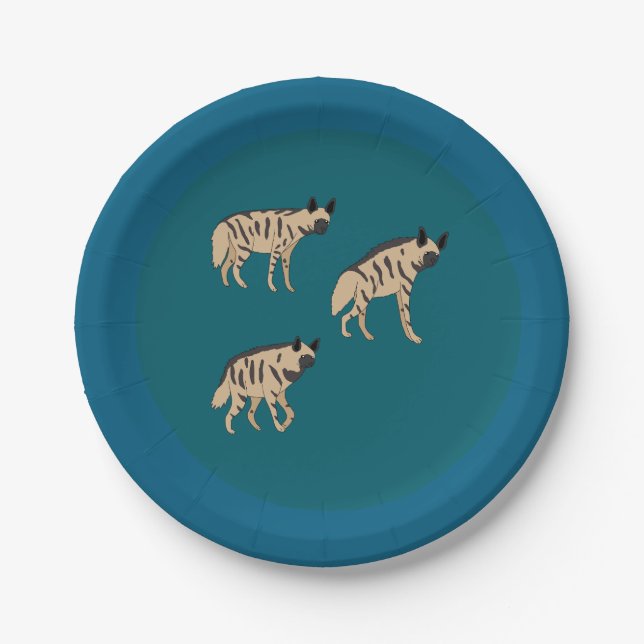 Plato De Papel Hienas manchadas (Anverso)
