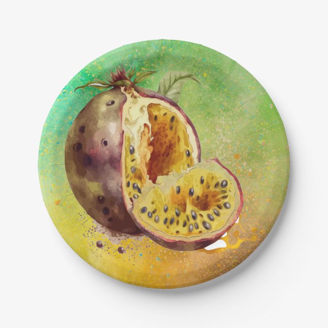 Plato De Papel hilo de acuarela (Anverso)