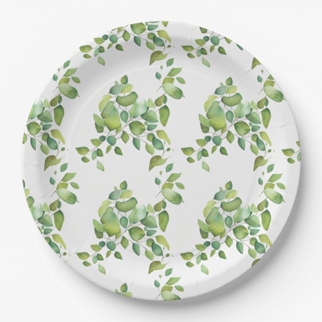 Plato De Papel Hipódromo eucalipto vegetación vegetación vegetal (Anverso)