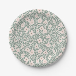 Plato De Papel Hippie Boho Floral