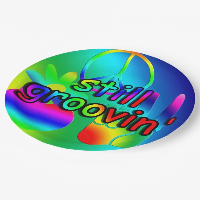 Plato De Papel Hippie de cumpleaños sigue cultivando Fiestas (Angular)