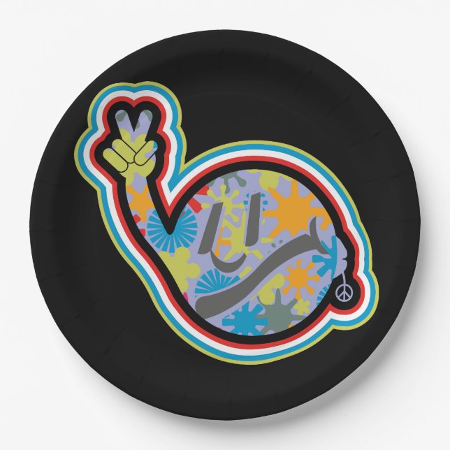 Plato De Papel HIPPIE ICON lines ver 2023 BY MASANSER (Anverso)