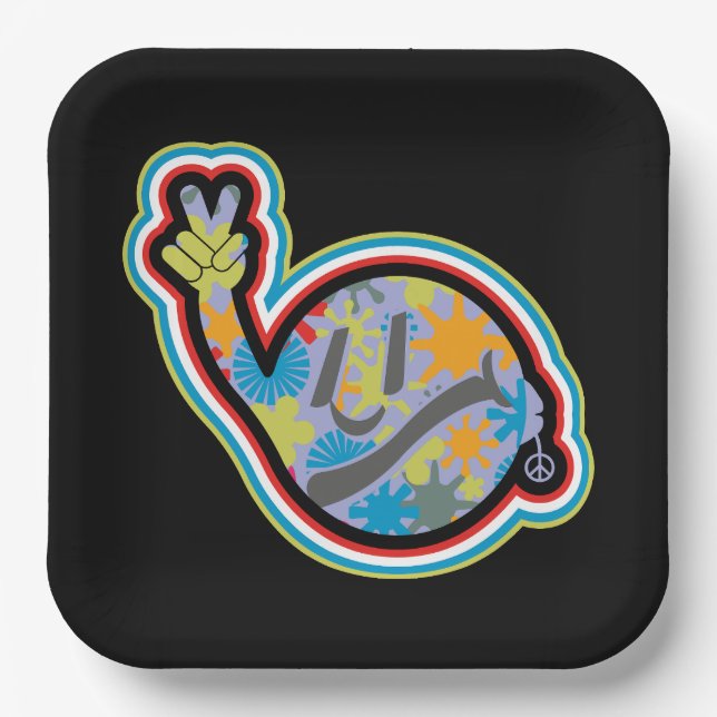 Plato De Papel HIPPIE ICON lines ver 2023 BY MASANSER (Anverso)