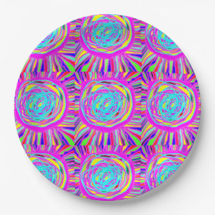 Plato De Papel Hippie Retro chill out absract art