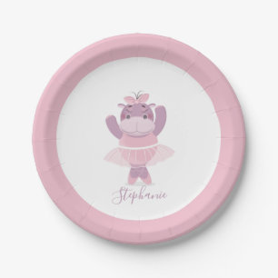 Plato De Papel Hippo Ballerina