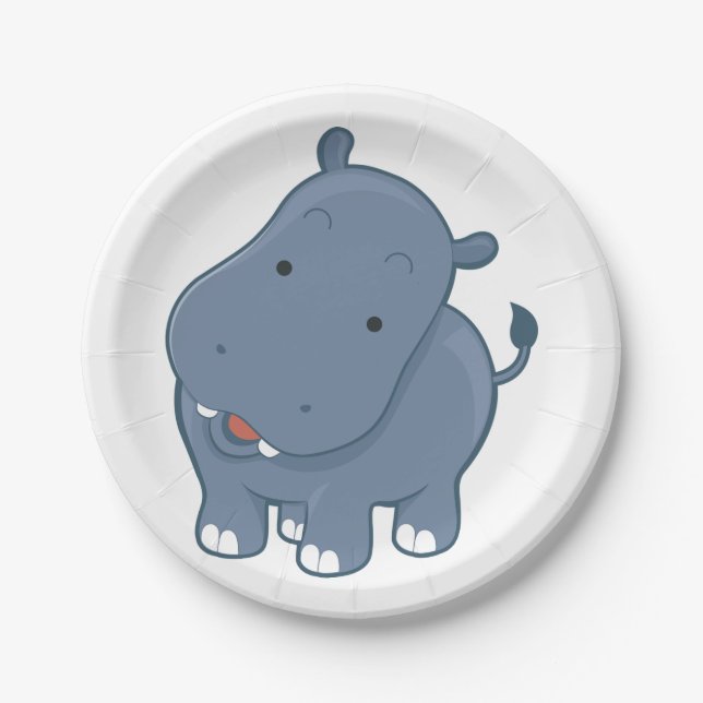 Plato De Papel Hippopotamus (Anverso)