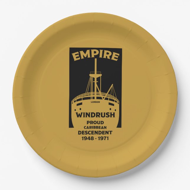 Plato De Papel Historia negra de generación Windrush (Anverso)