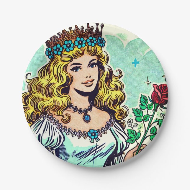 Plato De Papel Historietas de princesas chinas (Anverso)