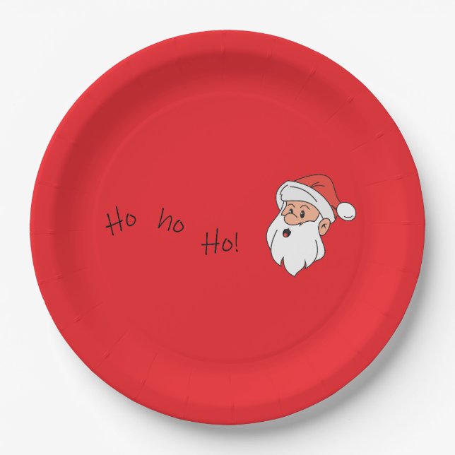Plato De Papel Ho ho ho santa clause  (Anverso)