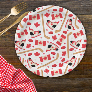 Plato De Papel Hockey Canadá