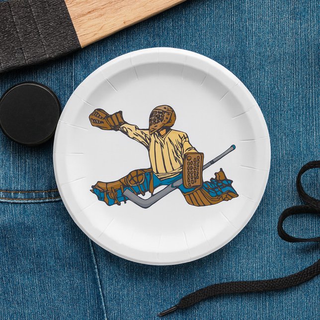 Plato De Papel Hockey Goalie (Subido por el creador)
