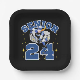 Plato De Papel Hockey sobre hielo divertido senior 2024