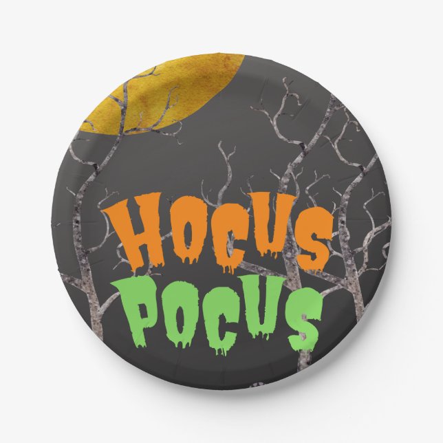 Plato de papel Hocus Pocus (Anverso)