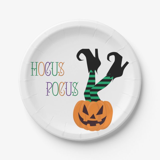 Plato De Papel Hocus Pocus Chocolate (Anverso)