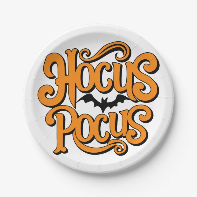 Plato De Papel Hocus Pocus Halloween (Anverso)