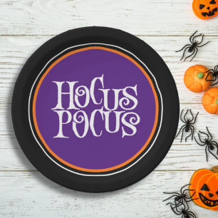 Plato De Papel Hocus Pocus Spooky Purple Halloween Placa de papel