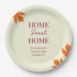 Plato De Papel Hogar otoño dulce hogar casa abierta Hogar Calenta