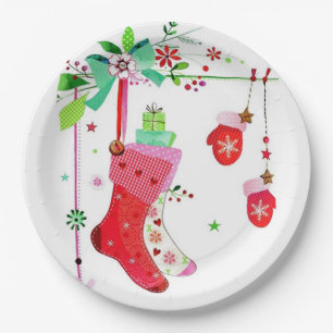 Plato De Papel Hogar para las placas de papel del navidad de los