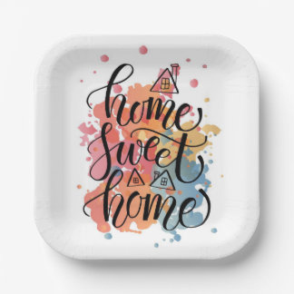 Plato De Papel Hogar Sweet Home Plate