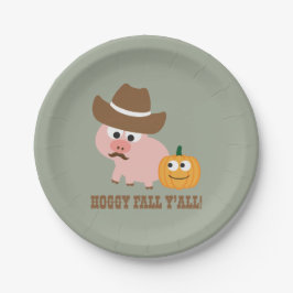 Plato De Papel Hoggy Fall Y'all