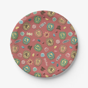 Plato De Papel HOGWARTS™ Patrón de cookies navideñas