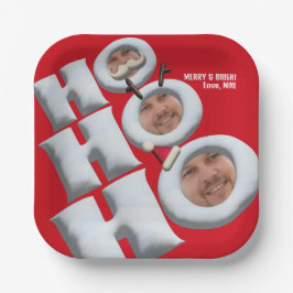 Plato De Papel ¡HOHOHO! ¡Soy yo! Fiesta de vacaciones