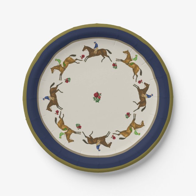 Plato De Papel Hoity Toity House Run For the Rosas Paper Plate (Anverso)