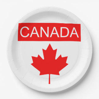 Plato De Papel Hoja de Arce de Canadá 