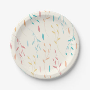 Plato De Papel hojas de árbol