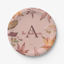 Plato De Papel Hojas de cascada personalizadas