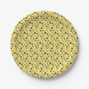 PLATO DE PAPEL HOJAS DE TREBOL PATRÓN DE SAN PATRICIO