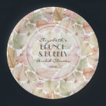 Plato De Papel Hojas secas Boho y ducha de novia con flores<br><div class="desc">Hojas pasteles y rosas con acento color marrón,  rosa y verde sabio: estos platos de papel - elige tu tamaño y estilo - son perfectos para duchas nupales,  bodas,  duchas para bebés,  cumpleaños o cualquier ocasión. COINCIDIENDO elementos de nuestra colección.</div>