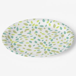 Plato De Papel Hojas (verdes)