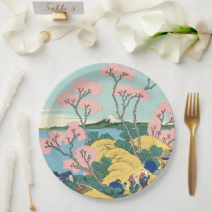 Plato De Papel Hokusai Fuji de Gotenyama en el Tōkaidō