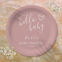 Hola Baby Boho Dusty Rosa Chica Baby Shower