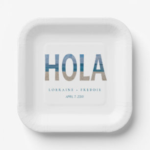 Plato De Papel Hola Beach Mexico Destination Wedding