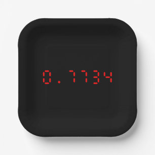 Plato De Papel Hola calculadora LED 0,7734