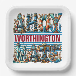 PLATO DE PAPEL HOLA PERMISO PARA ABORDAR