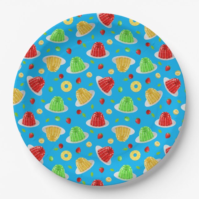 Plato De Papel Hola placa Jello (Anverso)