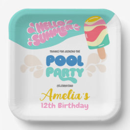 Plato De Papel ¡Hola, verano! Invitación de grupo