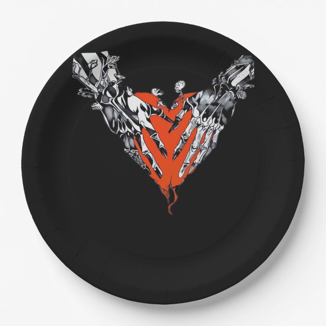 Plato De Papel Holding Heart Classic (Anverso)