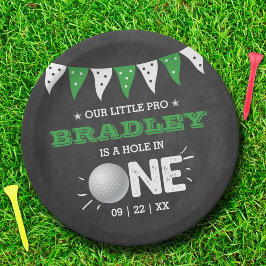 Plato De Papel Hole In One Boys Golf 1er cumpleaños Par-tee