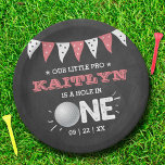 Plato De Papel Hole In One Chicas Golf 1er cumpleaños Par-tee<br><div class="desc">Celebre con estilo con estos modernos platos de papel fiesta de 1 cumpleaños. El diseño es fácil de personalizar con tu propia redacción y tu familia y amigos estarán encantados cuando vean estos fabulosos platos fiestas. Se pueden encontrar elementos fiestas coincidentes en la colección.</div>