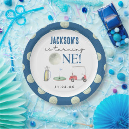 Plato De Papel Hole In One Golf Boy Birday