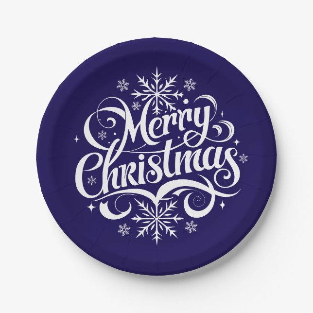 Plato De Papel Holiday  (Anverso)