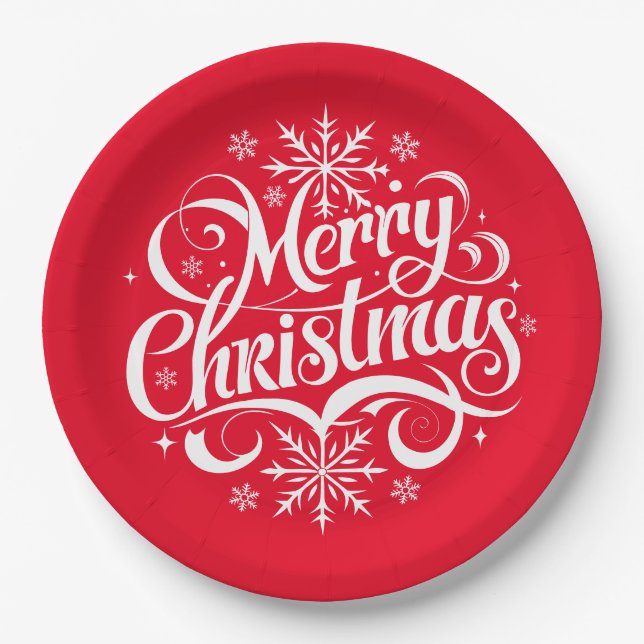 Plato De Papel Holiday  (Anverso)