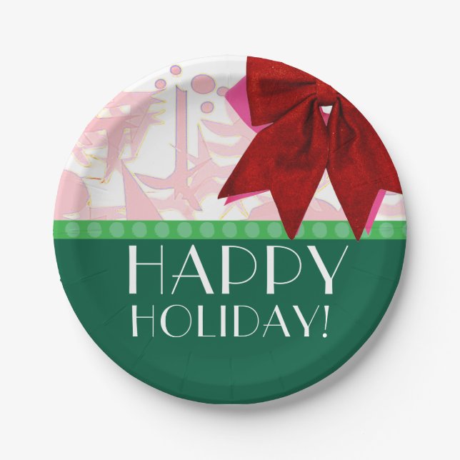 PLATO DE PAPEL HOLIDAY ART DECO (Anverso)